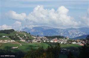 Blick auf Deutschnofen in der Ferienregion Eggental