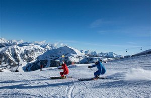 Skifahren im Skigebiet Obereggen